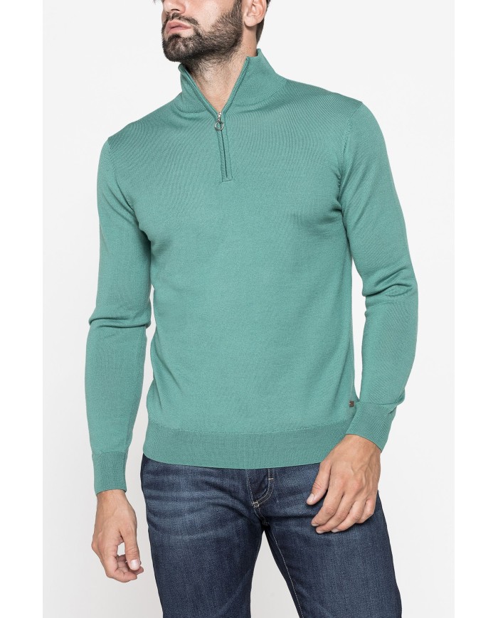 MAGLIA COLLO ALTO IN MISTO LANA MERINOS - Lavabile in lavatrice ed asciugabile in tumbler