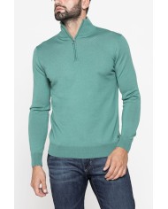 MAGLIA COLLO ALTO IN MISTO LANA MERINOS - Lavabile in lavatrice ed asciugabile in tumbler