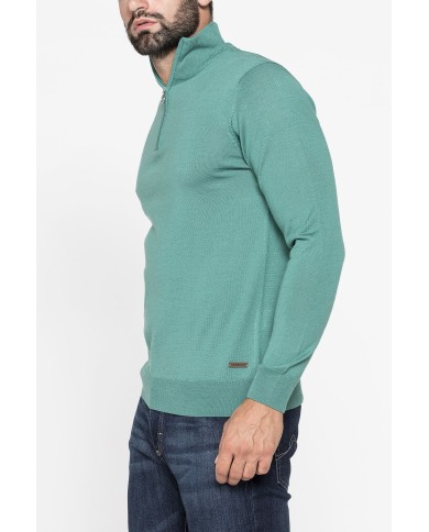 MAGLIA COLLO ALTO IN MISTO LANA MERINOS - Lavabile in lavatrice ed asciugabile in tumbler