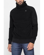 PILE A COLLO ALTO CON CONTRASTI DI TESSUTO