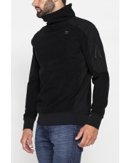 PILE A COLLO ALTO CON CONTRASTI DI TESSUTO