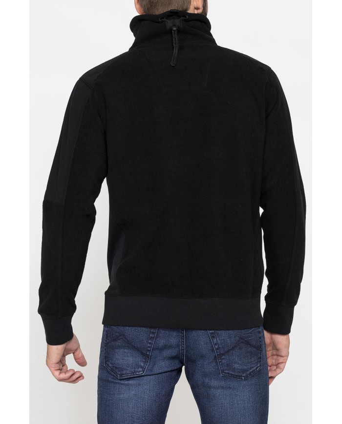 PILE A COLLO ALTO CON CONTRASTI DI TESSUTO