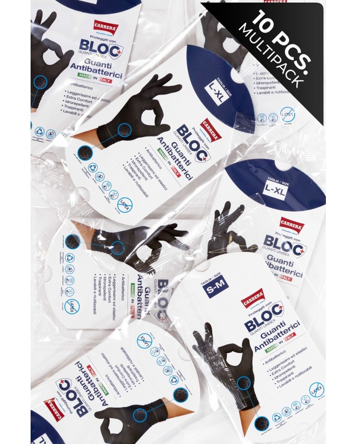 GUANTI UNISEX in tessuto. Lavabili, antibatterici, idrorepellenti, traspiranti.