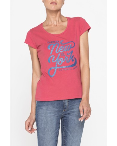 T-SHIRT GIROCOLLO  IN JERSEY STRETCH DI COTONE