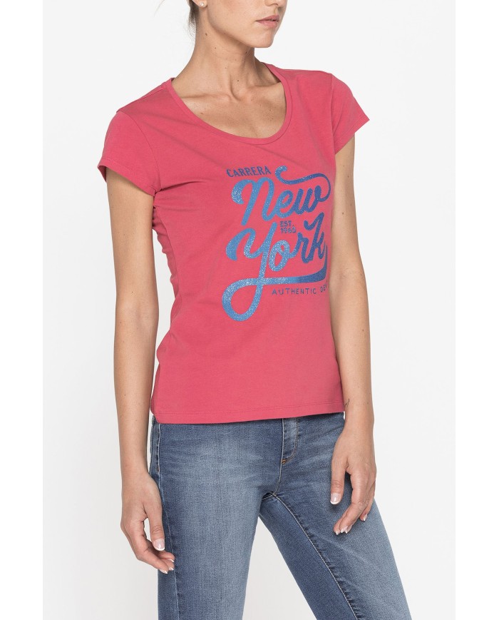 T-SHIRT GIROCOLLO  IN JERSEY STRETCH DI COTONE