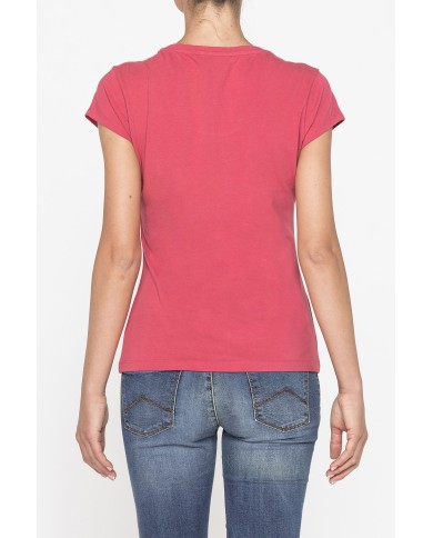 T-SHIRT GIROCOLLO  IN JERSEY STRETCH DI COTONE