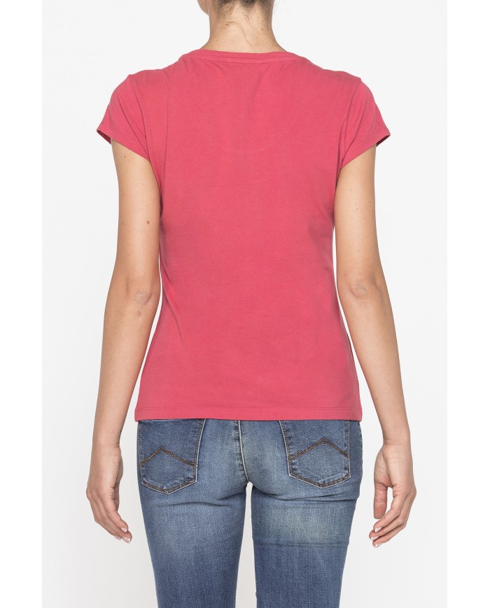 T-SHIRT GIROCOLLO  IN JERSEY STRETCH DI COTONE