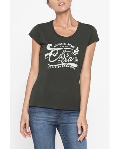 T-SHIRT GIROCOLLO  IN JERSEY STRETCH DI COTONE