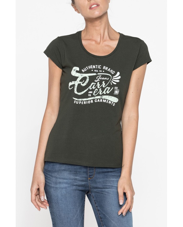 T-SHIRT GIROCOLLO  IN JERSEY STRETCH DI COTONE