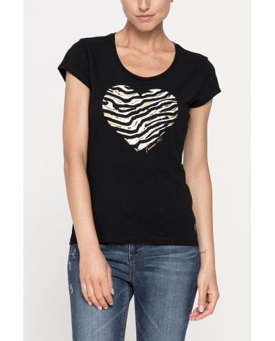 T-SHIRT GIROCOLLO  IN JERSEY STRETCH DI COTONE