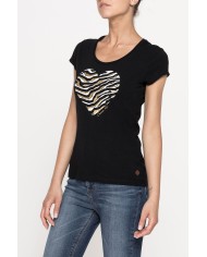 T-SHIRT GIROCOLLO  IN JERSEY STRETCH DI COTONE