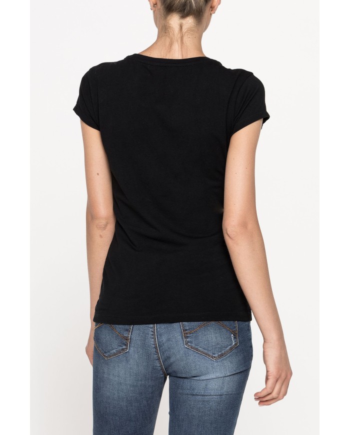 T-SHIRT GIROCOLLO  IN JERSEY STRETCH DI COTONE