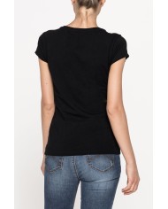 T-SHIRT GIROCOLLO  IN JERSEY STRETCH DI COTONE