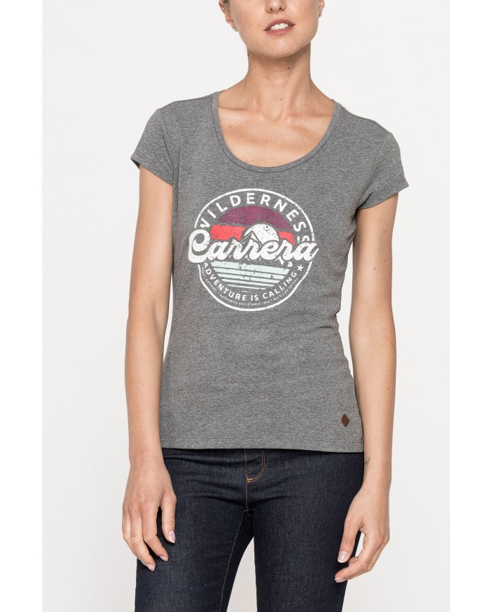 T-SHIRT GIROCOLLO  IN JERSEY STRETCH DI COTONE