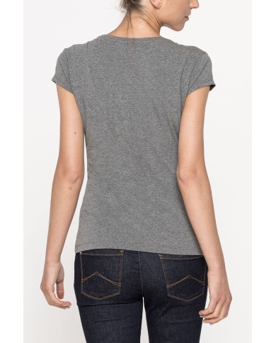 T-SHIRT GIROCOLLO  IN JERSEY STRETCH DI COTONE