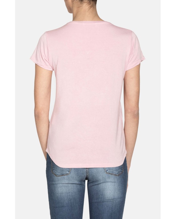 T-SHIRT GIROCOLLO IN JERSEY VISCOSA. Vestibilità slim.