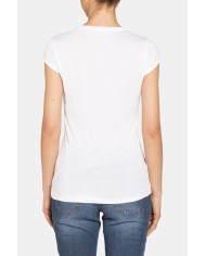 T-SHIRT CON SCOLLO ROTONDO IN 100% VISCOSA.