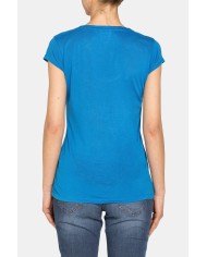 T-SHIRT CON SCOLLO ROTONDO IN 100% VISCOSA.