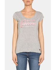 T-SHIRT CON SCOLLO ROTONDO IN 100% VISCOSA.