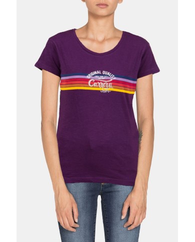 T SHIRT GIROCOLLO CON STAMPA IN JERSEY SLUB. Vestibilità slim.