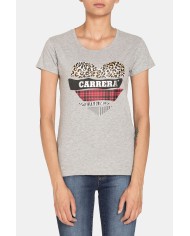 T SHIRT GIROCOLLO CON STAMPA IN JERSEY SLUB. Vestibilità slim.