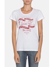 T SHIRT GIROCOLLO CON STAMPA IN JERSEY SLUB. Vestibilità slim.