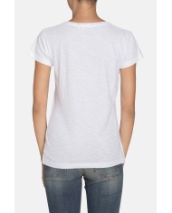 T SHIRT GIROCOLLO CON STAMPA IN JERSEY SLUB. Vestibilità slim.