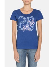 T SHIRT GIROCOLLO CON STAMPA IN JERSEY SLUB. Vestibilità slim.