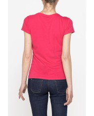 T-SHIRT GIROCOLLO CON STAMPA MODA IN JERSEY DI COTONE