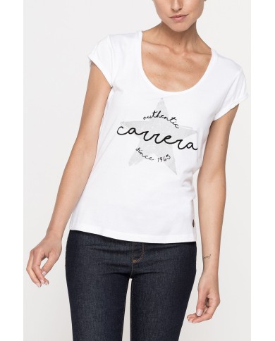 T-SHIRT GIROCOLLO  IN JERSEY MISTO COTONE