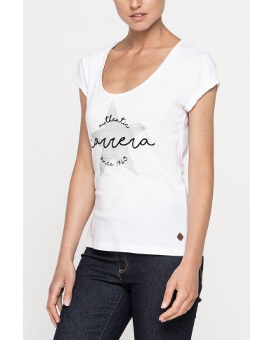 T-SHIRT GIROCOLLO  IN JERSEY MISTO COTONE