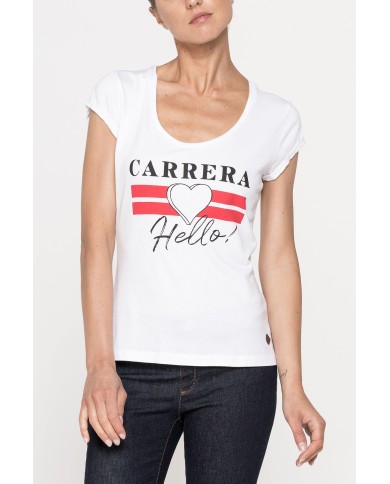 T-SHIRT GIROCOLLO  IN JERSEY MISTO COTONE