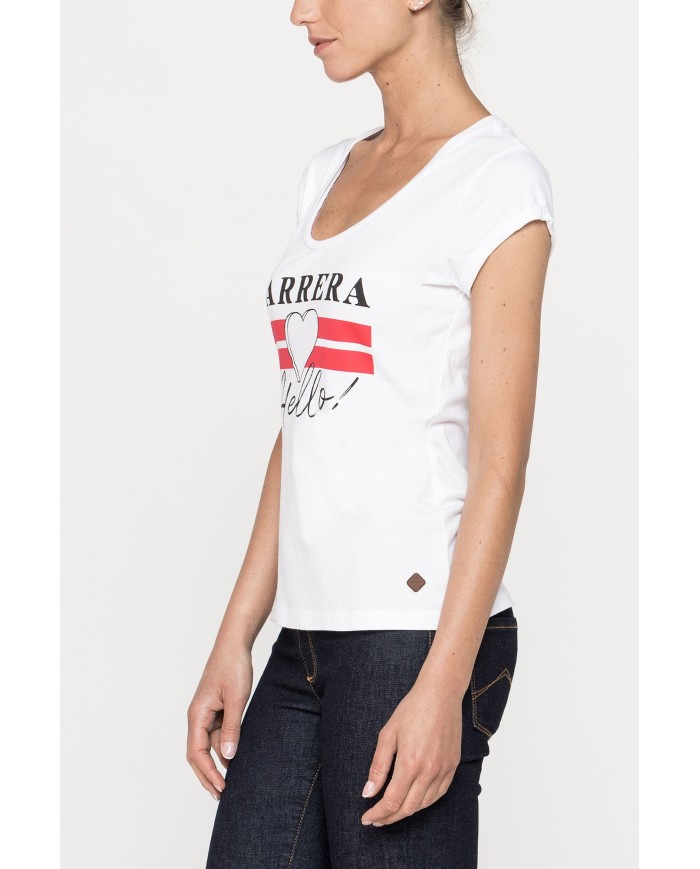 T-SHIRT GIROCOLLO  IN JERSEY MISTO COTONE