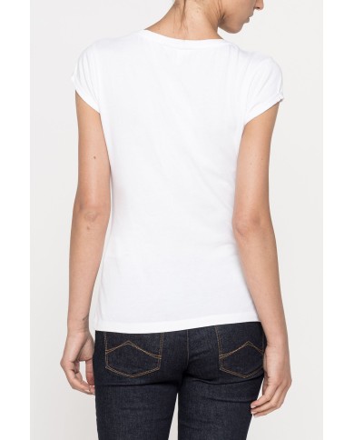 T-SHIRT GIROCOLLO  IN JERSEY MISTO COTONE