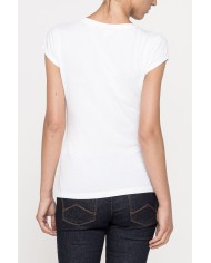 T-SHIRT GIROCOLLO  IN JERSEY MISTO COTONE