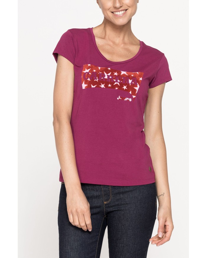 T-SHIRT GIROCOLLO IN JERSEY STRETCH DI COTONE