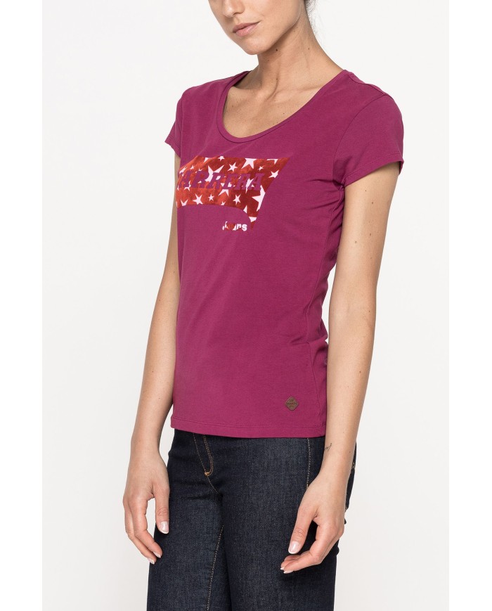 T-SHIRT GIROCOLLO IN JERSEY STRETCH DI COTONE