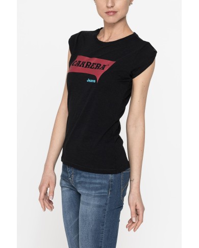 T-SHIRT GIROCOLLO STAMPATA