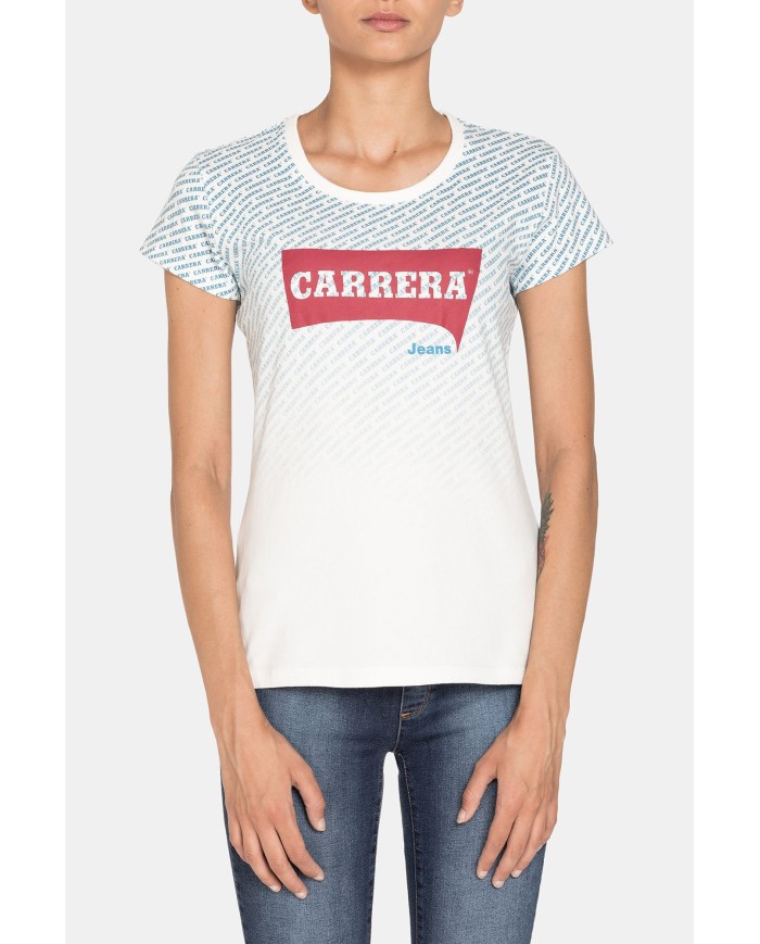 T-SHIRT GIROCOLLO IN JERSEY DI COTONE STRETCH