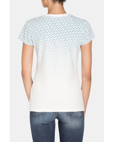 T-SHIRT GIROCOLLO IN JERSEY DI COTONE STRETCH