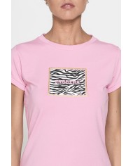 T-SHIRT GIROCOLLO CON STAMPA CARRERA IN TESSUTO JERSEY DI COTONE