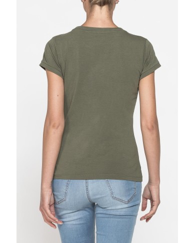 T-SHIRT GIROCOLLO CON STAMPA CARRERA IN TESSUTO JERSEY DI COTONE