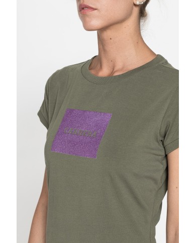 T-SHIRT GIROCOLLO CON STAMPA CARRERA IN TESSUTO JERSEY DI COTONE