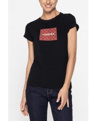 T-SHIRT GIROCOLLO CON STAMPA CARRERA IN TESSUTO JERSEY DI COTONE