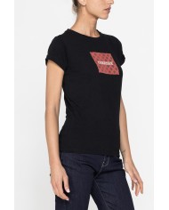 T-SHIRT GIROCOLLO CON STAMPA CARRERA IN TESSUTO JERSEY DI COTONE