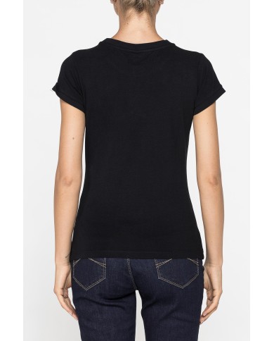 T-SHIRT GIROCOLLO CON STAMPA CARRERA IN TESSUTO JERSEY DI COTONE