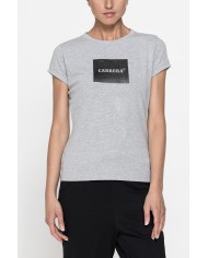 T-SHIRT GIROCOLLO CON STAMPA CARRERA IN TESSUTO JERSEY DI COTONE