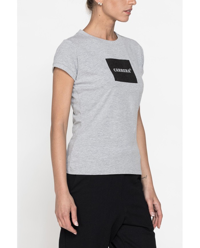 T-SHIRT GIROCOLLO CON STAMPA CARRERA IN TESSUTO JERSEY DI COTONE