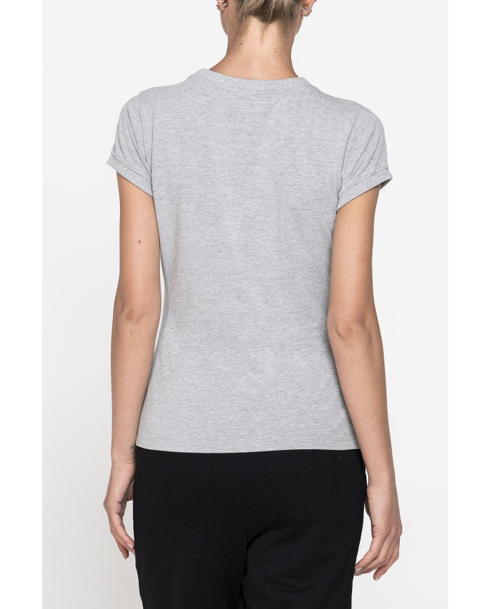 T-SHIRT GIROCOLLO CON STAMPA CARRERA IN TESSUTO JERSEY DI COTONE