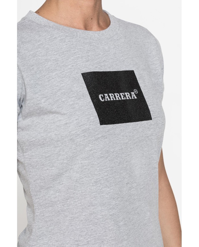 T-SHIRT GIROCOLLO CON STAMPA CARRERA IN TESSUTO JERSEY DI COTONE